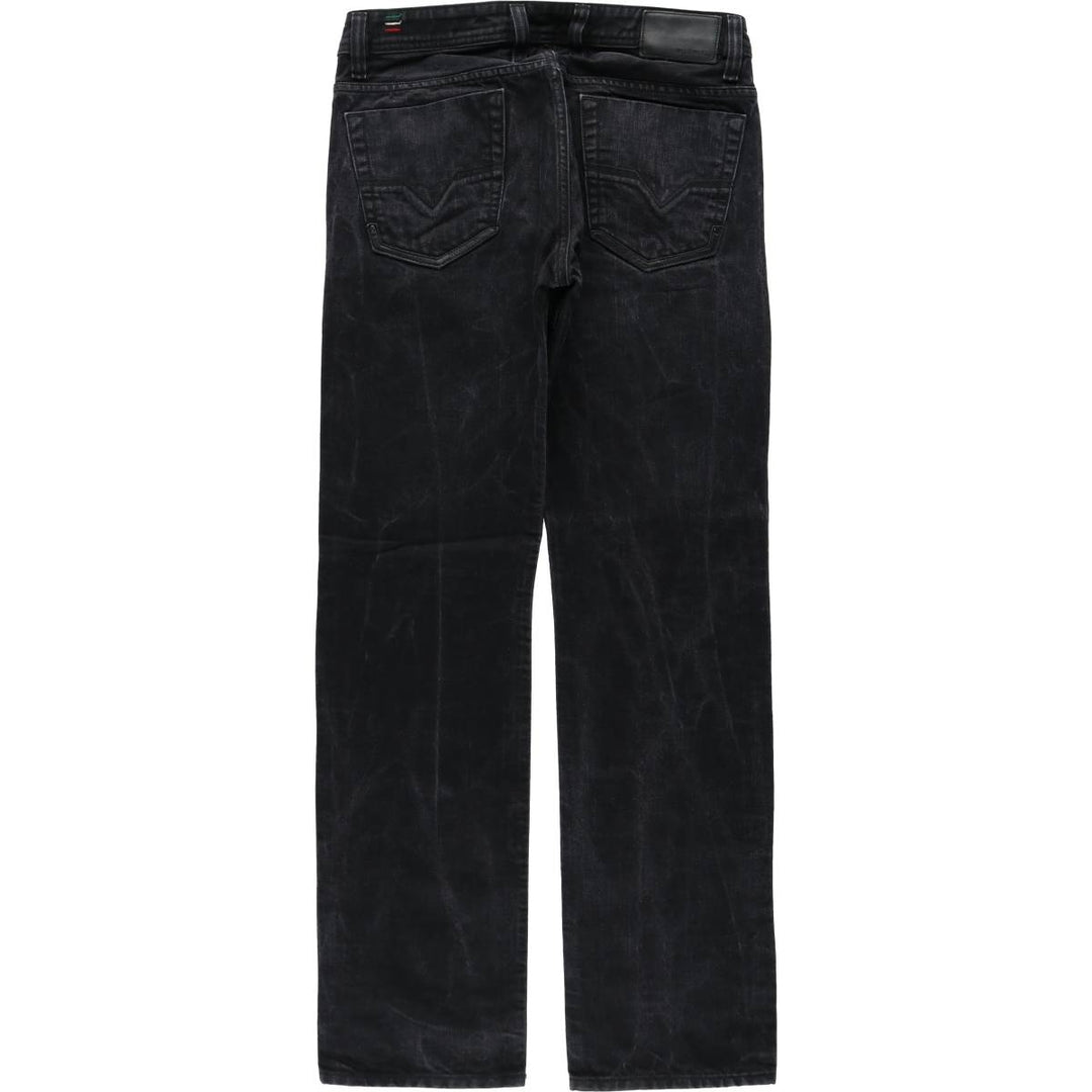 Diesel black denim straight leg jeans, made in Italy, men's size W31 (approx.) cotton black type Vintage Second Hand