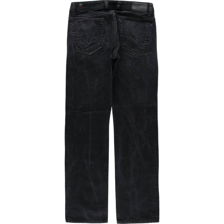 Diesel black denim straight leg jeans, made in Italy, men's size W31 (approx.) cotton black type Vintage Second Hand