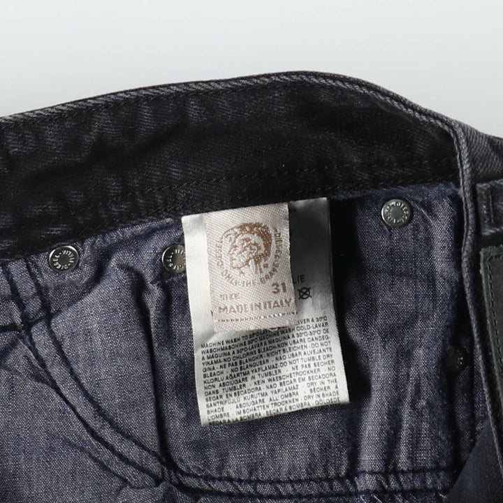 Diesel black denim straight leg jeans, made in Italy, men's size W31 (approx.) cotton black type Vintage Second Hand