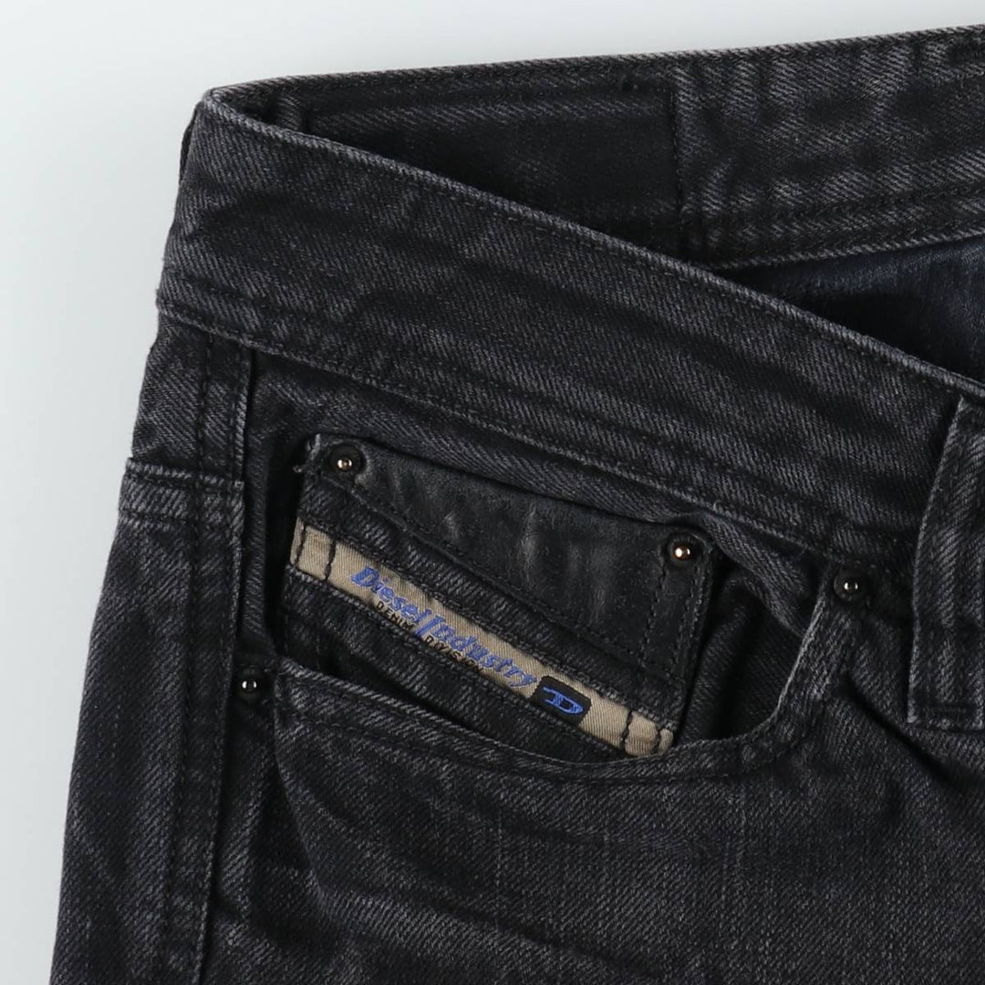 Diesel black denim straight leg jeans, made in Italy, men's size W31 (approx.) cotton black type Vintage Second Hand