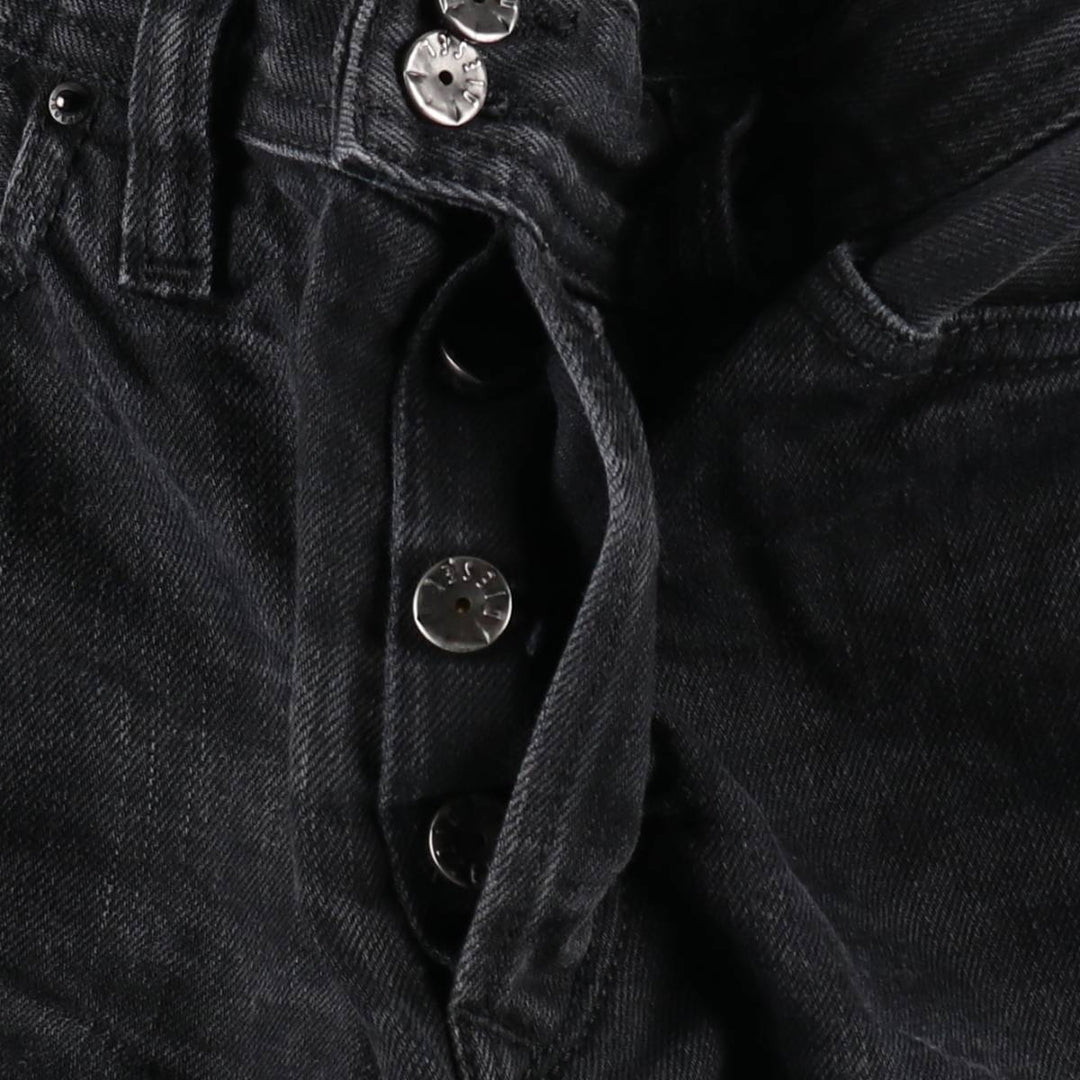 Diesel black denim straight leg jeans, made in Italy, men's size W31 (approx.) cotton black type Vintage Second Hand