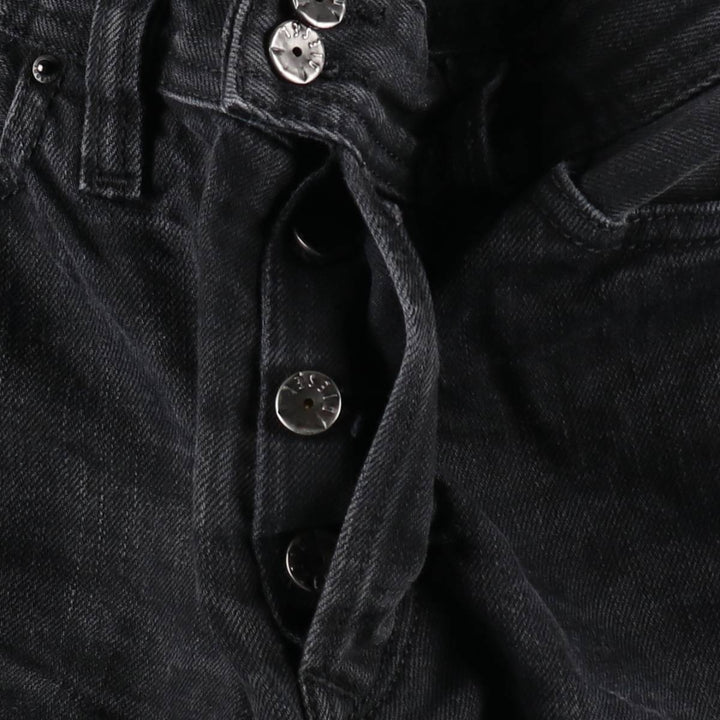 Diesel black denim straight leg jeans, made in Italy, men's size W31 (approx.) cotton black type Vintage Second Hand