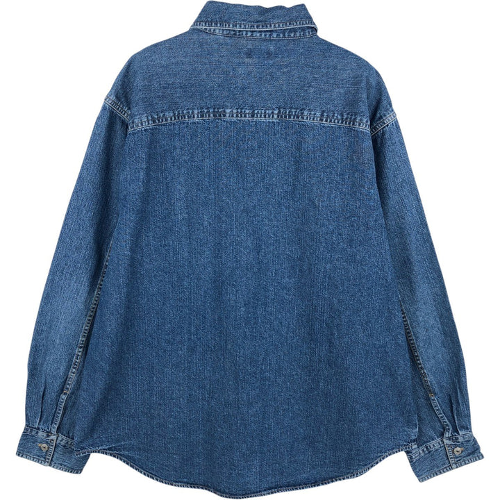90s-00'S Levi's Jeans Long-Sleeve Denim Shirt, Men's Size L (approx.), Vintage cotton Indigo Vintage Second Hand