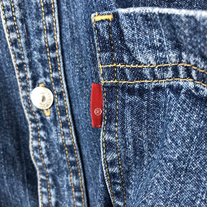 90s-00'S Levi's Jeans Long-Sleeve Denim Shirt, Men's Size L (approx.), Vintage cotton Indigo Vintage Second Hand