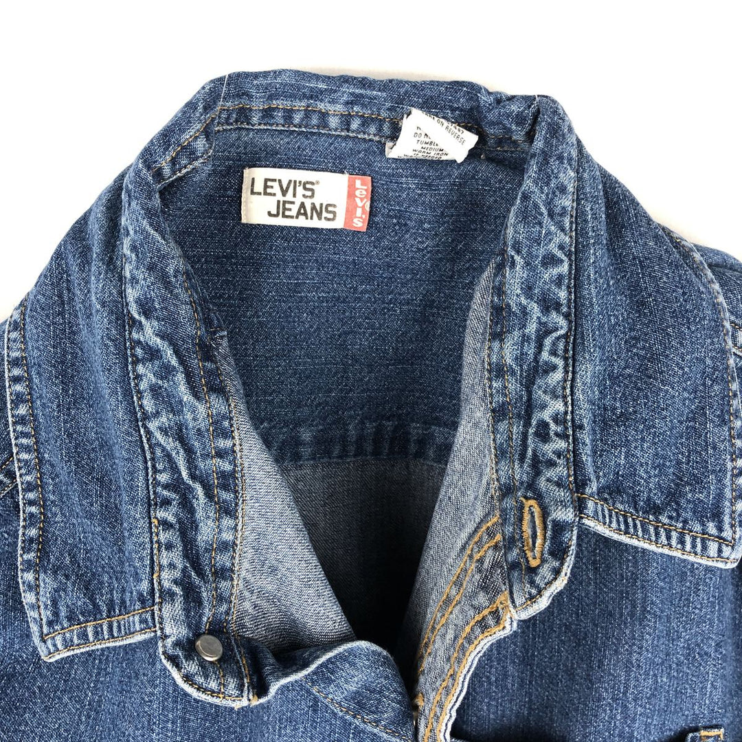 90s-00'S Levi's Jeans Long-Sleeve Denim Shirt, Men's Size L (approx.), Vintage cotton Indigo Vintage Second Hand