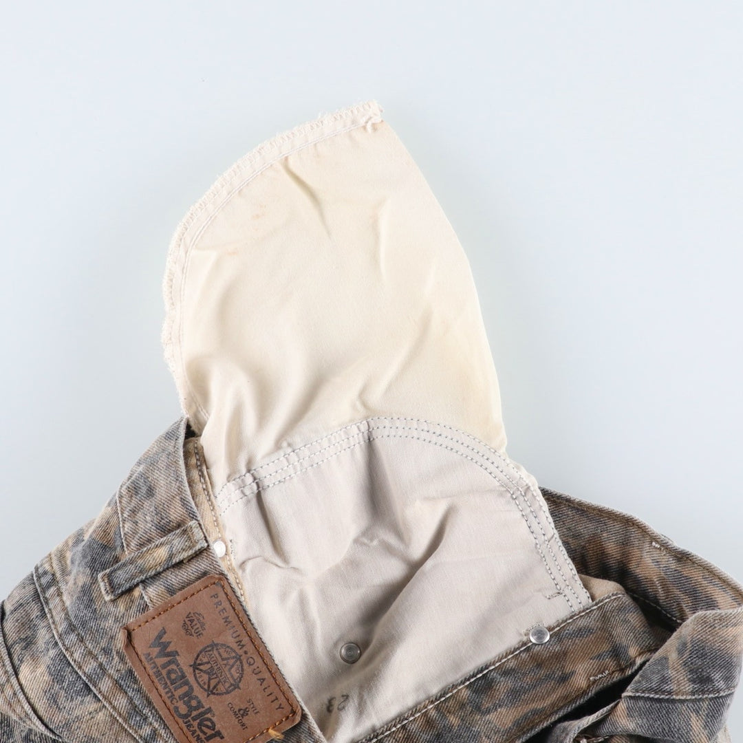 Wrangler RealTree Camo Double Knee Tapered Denim Pants (Men's W35 equivalent) cotton Khaki type sage green Vintage Second Hand