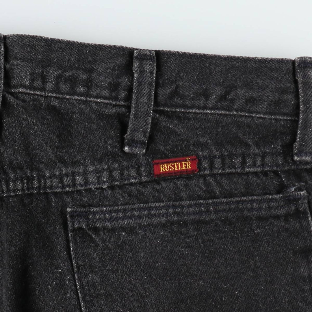 90s-00'S Rustler Black Denim Tapered Jeans, Made in USA, Men's W31 (approx.) cotton black type Vintage Second Hand