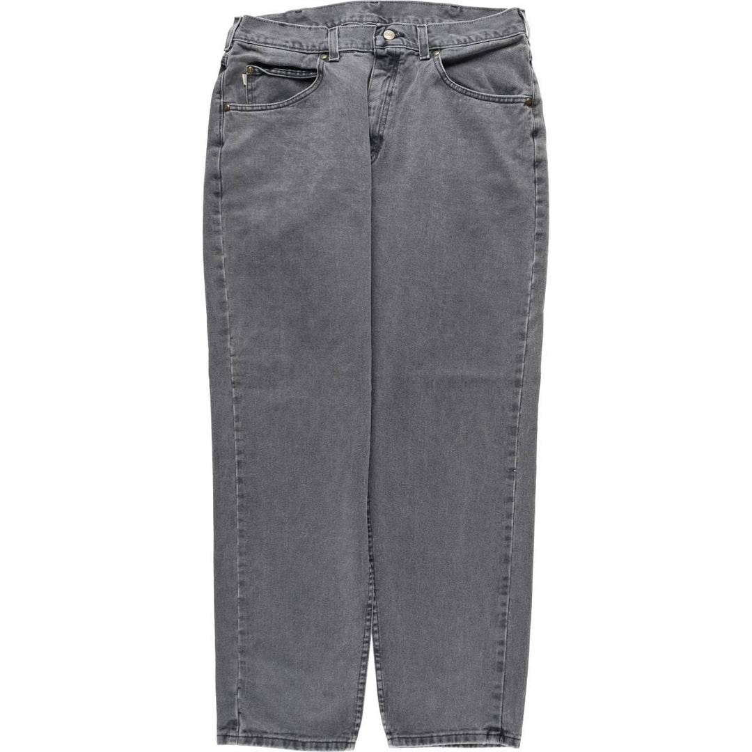 LLBean Black Denim Tapered Denim Pants, Men's Size W36 (approx.) unclear black type Vintage Second Hand