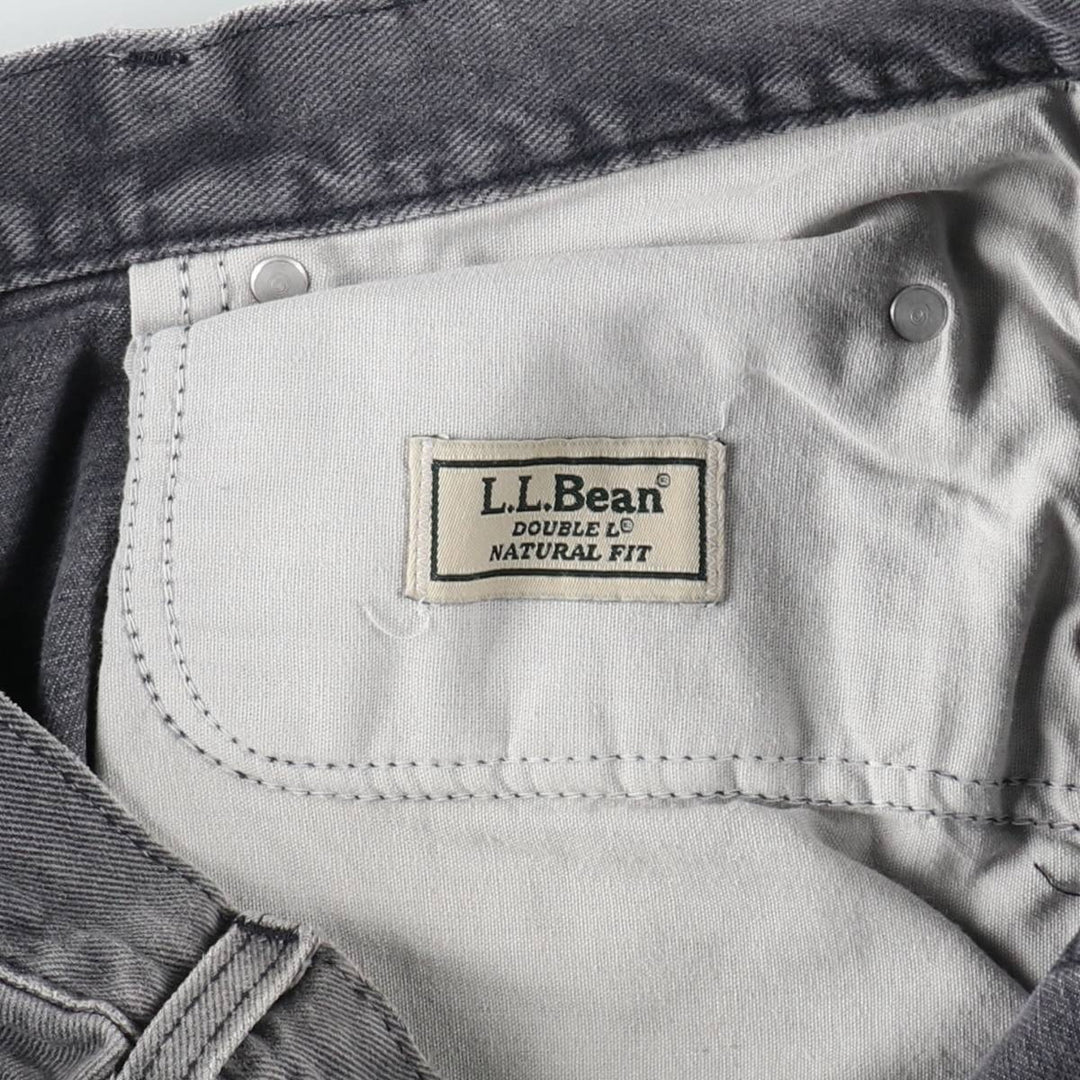 LLBean Black Denim Tapered Denim Pants, Men's Size W36 (approx.) unclear black type Vintage Second Hand
