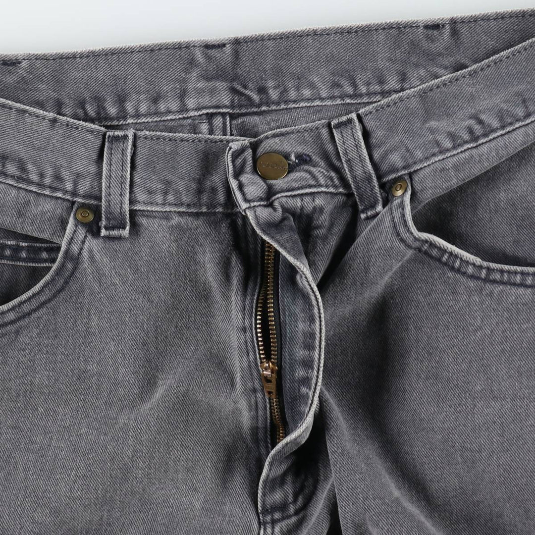 LLBean Black Denim Tapered Denim Pants, Men's Size W36 (approx.) unclear black type Vintage Second Hand