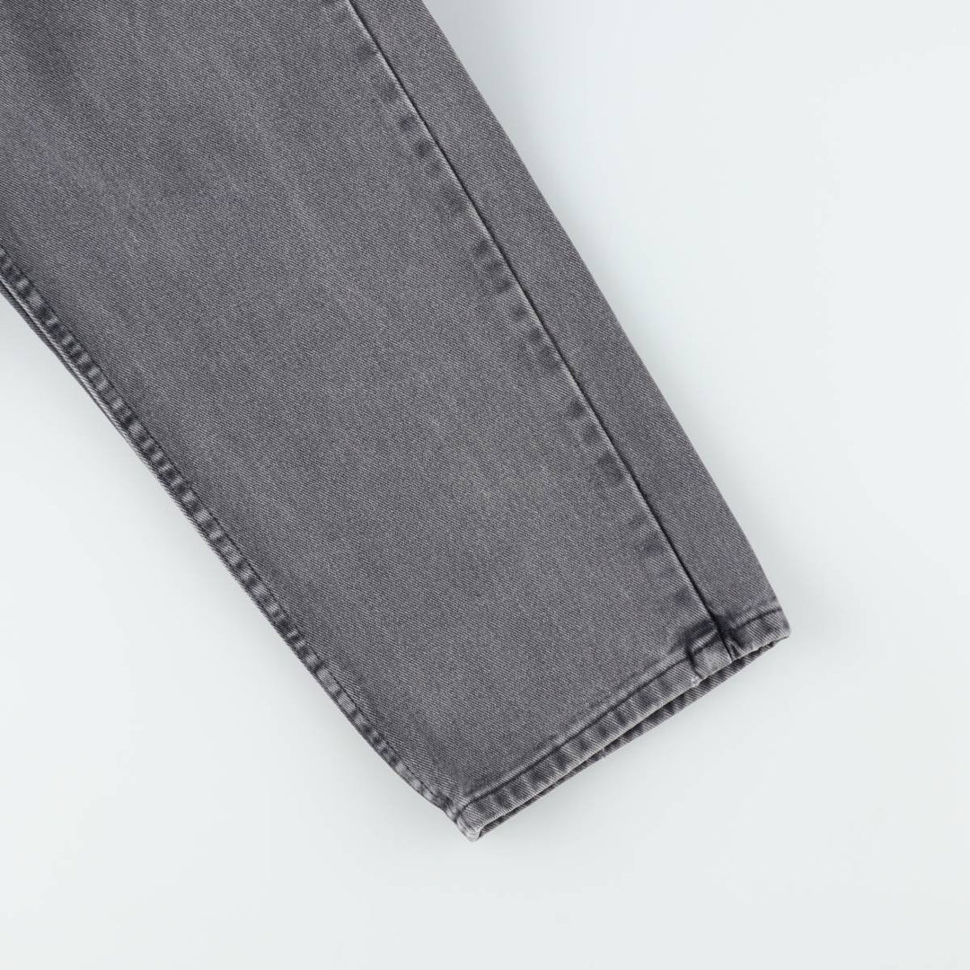 LLBean Black Denim Tapered Denim Pants, Men's Size W36 (approx.) unclear black type Vintage Second Hand