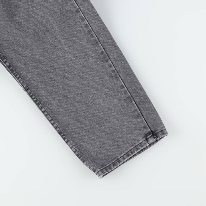 LLBean Black Denim Tapered Denim Pants, Men's Size W36 (approx.) unclear black type Vintage Second Hand