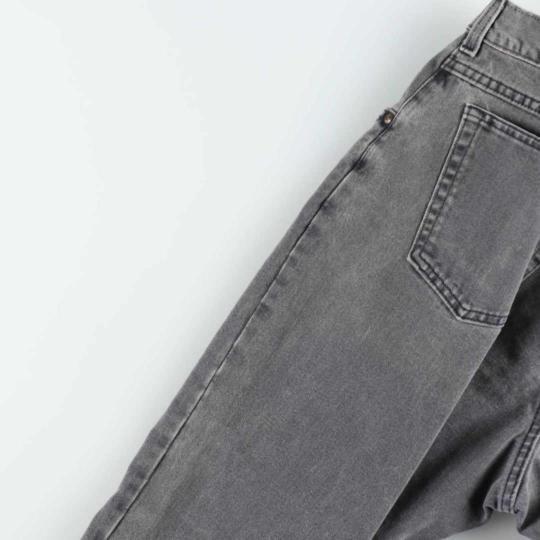LLBean Black Denim Tapered Denim Pants, Men's Size W36 (approx.) unclear black type Vintage Second Hand