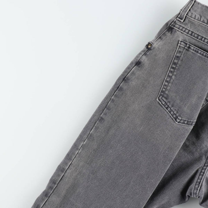 LLBean Black Denim Tapered Denim Pants, Men's Size W36 (approx.) unclear black type Vintage Second Hand