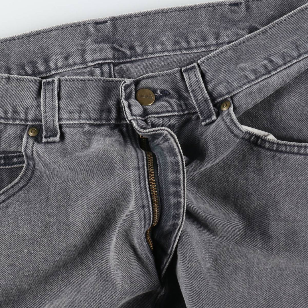 LLBean Black Denim Tapered Denim Pants, Men's Size W36 (approx.) unclear black type Vintage Second Hand
