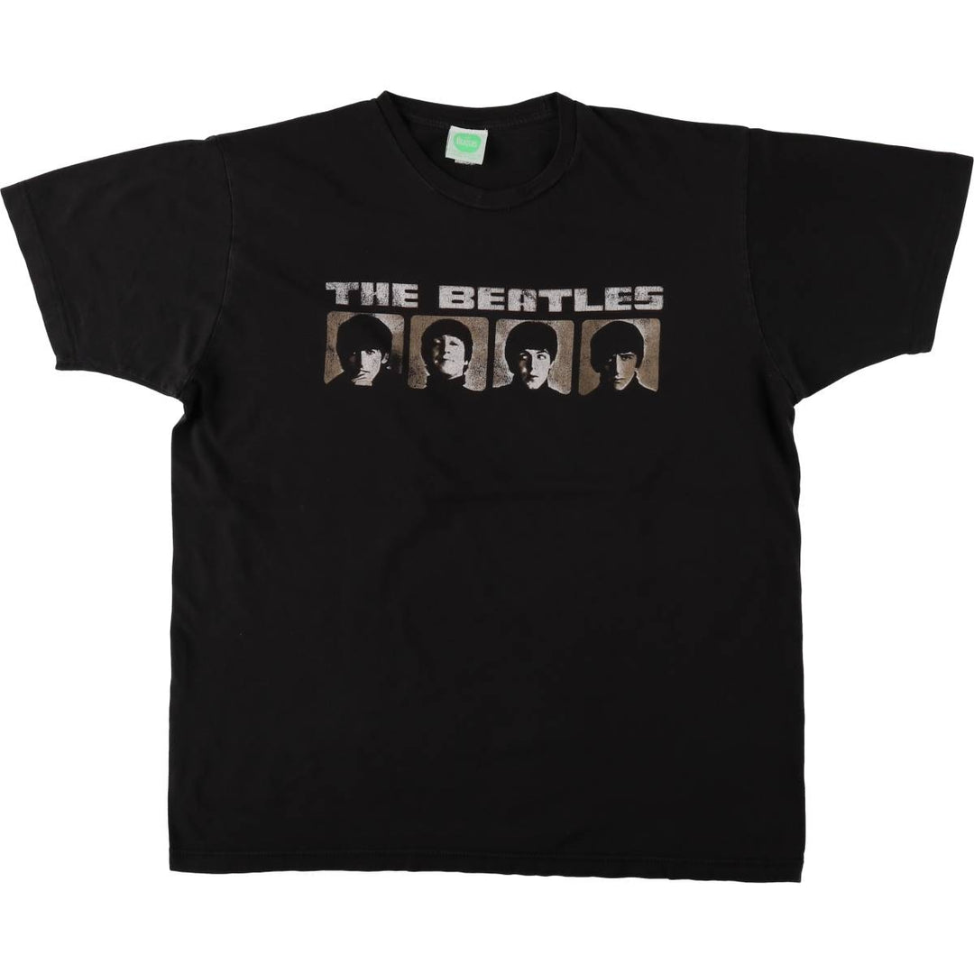 00's THE BEATLES Band T-shirt, Band T, Men's XL size unclear black type Vintage Second Hand