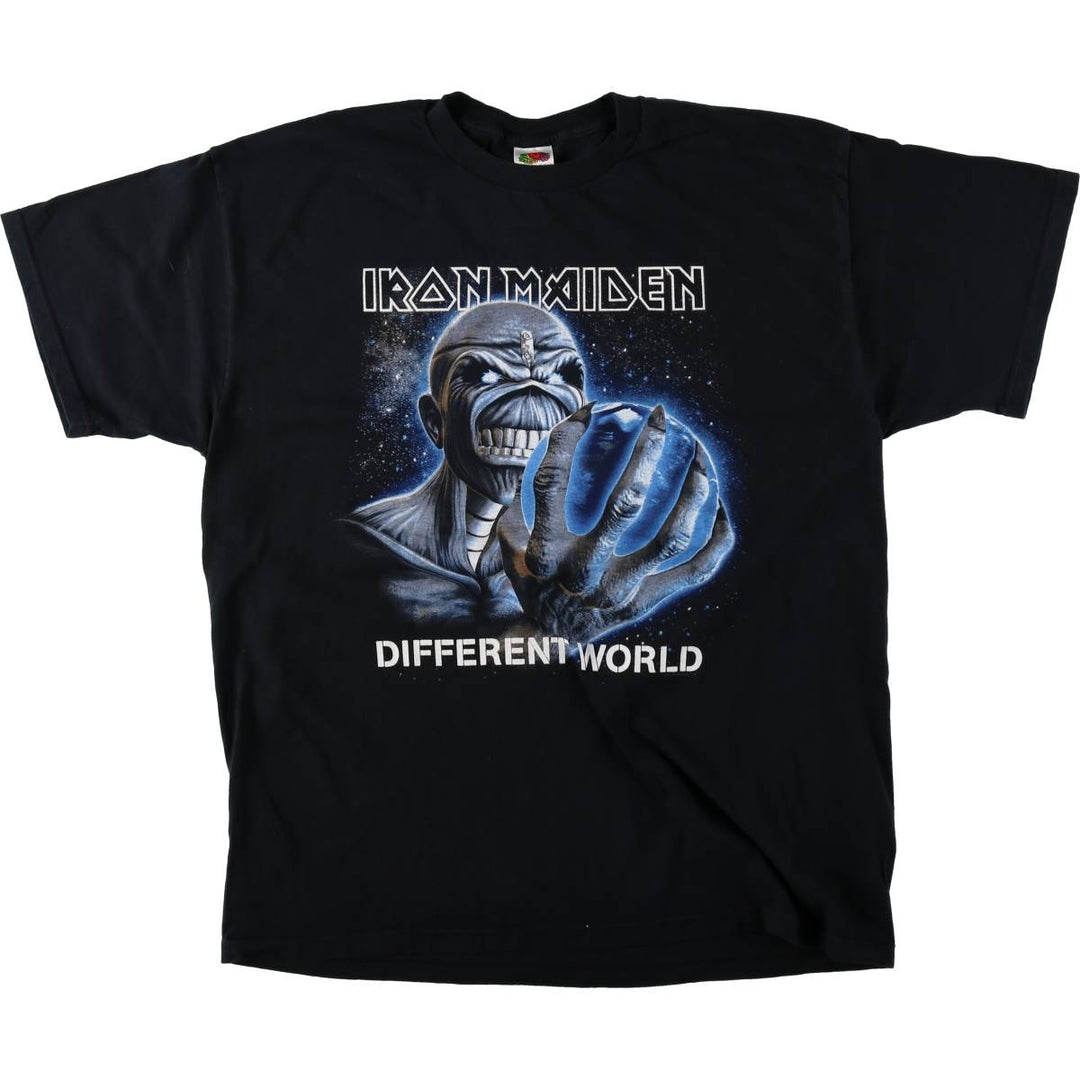 2000'S Fruit of the Loom/Iron Maiden band t-shirt, men's size XL equivalent. cotton black type Vintage Second Hand