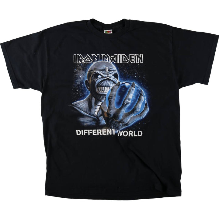 2000'S Fruit of the Loom/Iron Maiden band t-shirt, men's size XL equivalent. cotton black type Vintage Second Hand