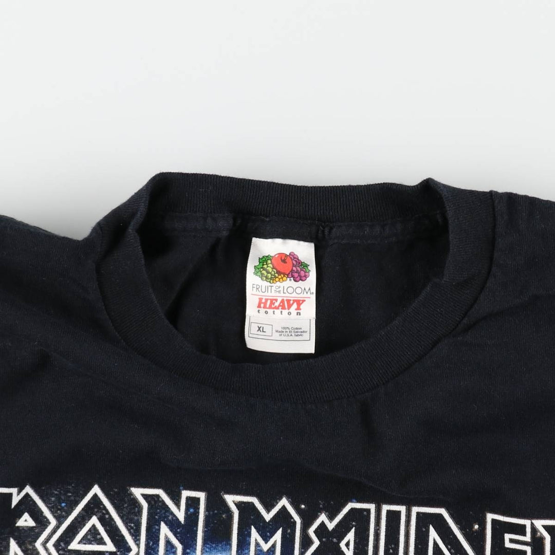 2000'S Fruit of the Loom/Iron Maiden band t-shirt, men's size XL equivalent. cotton black type Vintage Second Hand