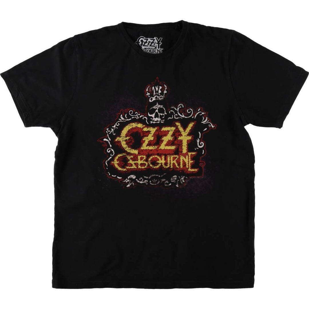 Ozzy Osbourne Band T-shirt, Men's M size cotton black type Vintage Second Hand