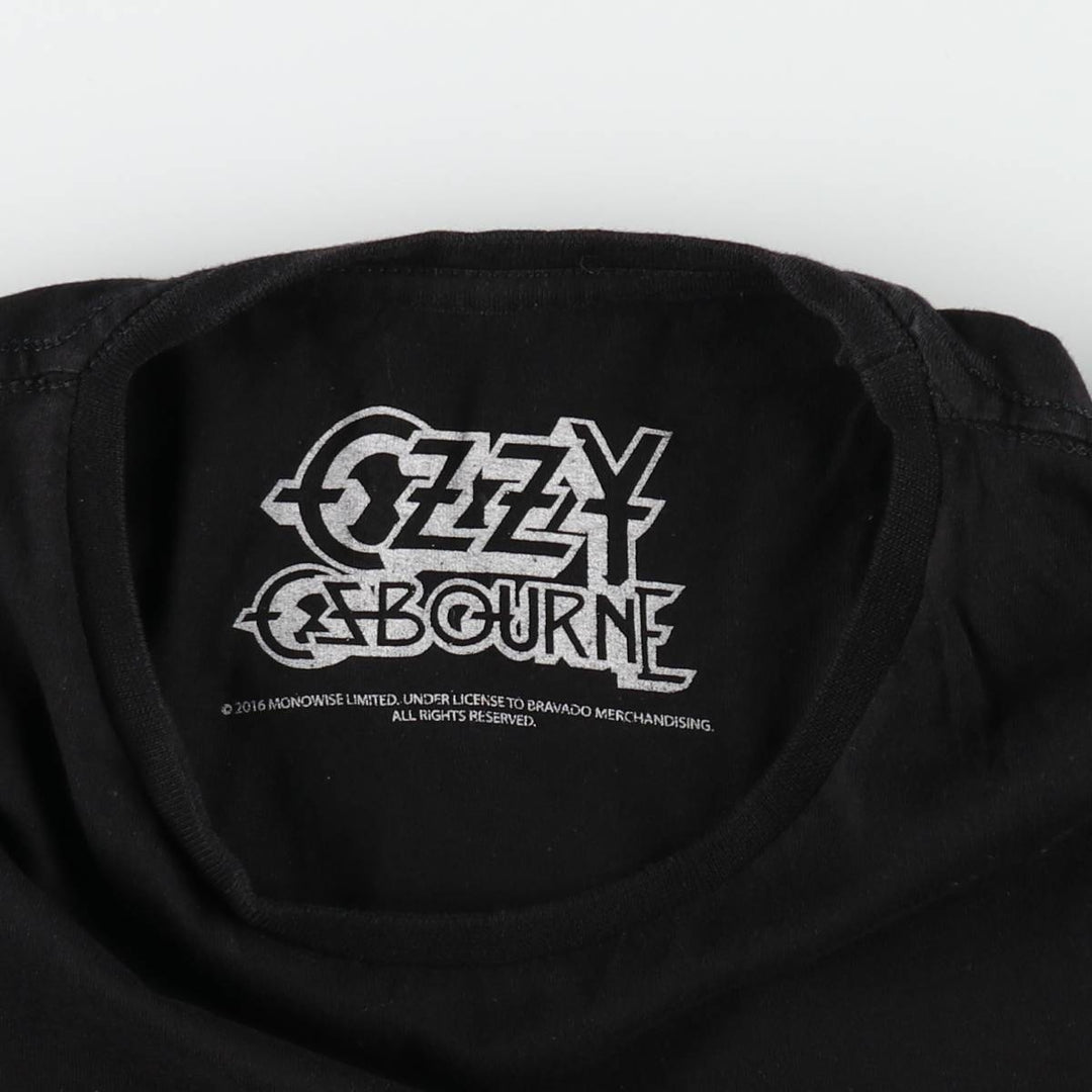 Ozzy Osbourne Band T-shirt, Men's M size cotton black type Vintage Second Hand