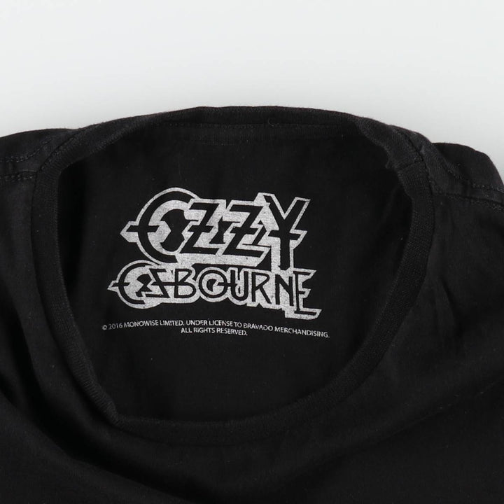 Ozzy Osbourne Band T-shirt, Men's M size cotton black type Vintage Second Hand