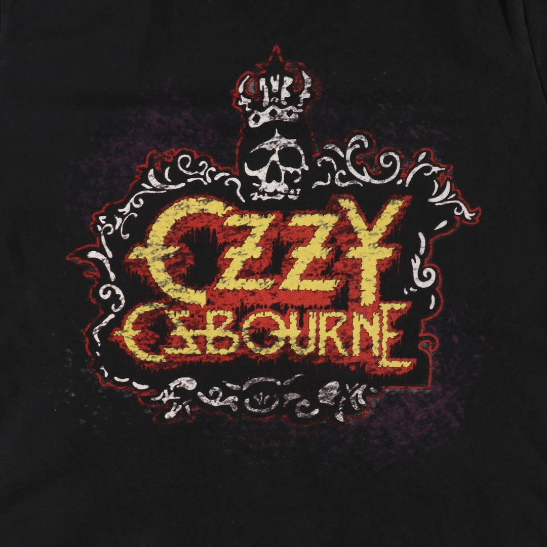 Ozzy Osbourne Band T-shirt, Men's M size cotton black type Vintage Second Hand