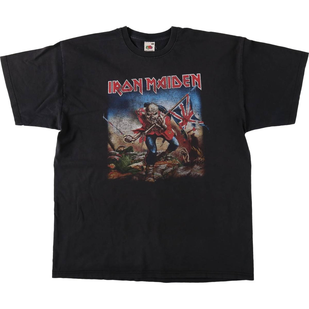 2000'S Fruit of the Loom/Iron Maiden band t-shirt, men's size XL equivalent. cotton black type Vintage Second Hand