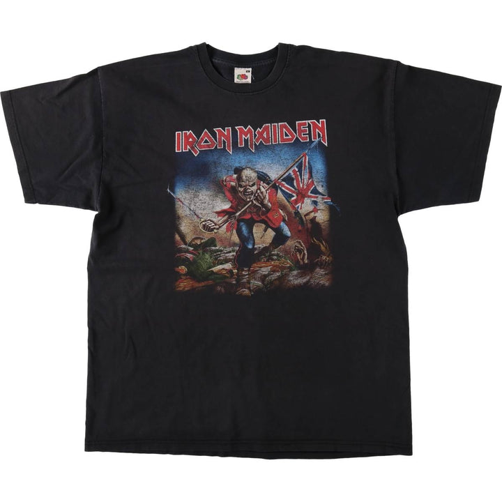 2000'S Fruit of the Loom/Iron Maiden band t-shirt, men's size XL equivalent. cotton black type Vintage Second Hand