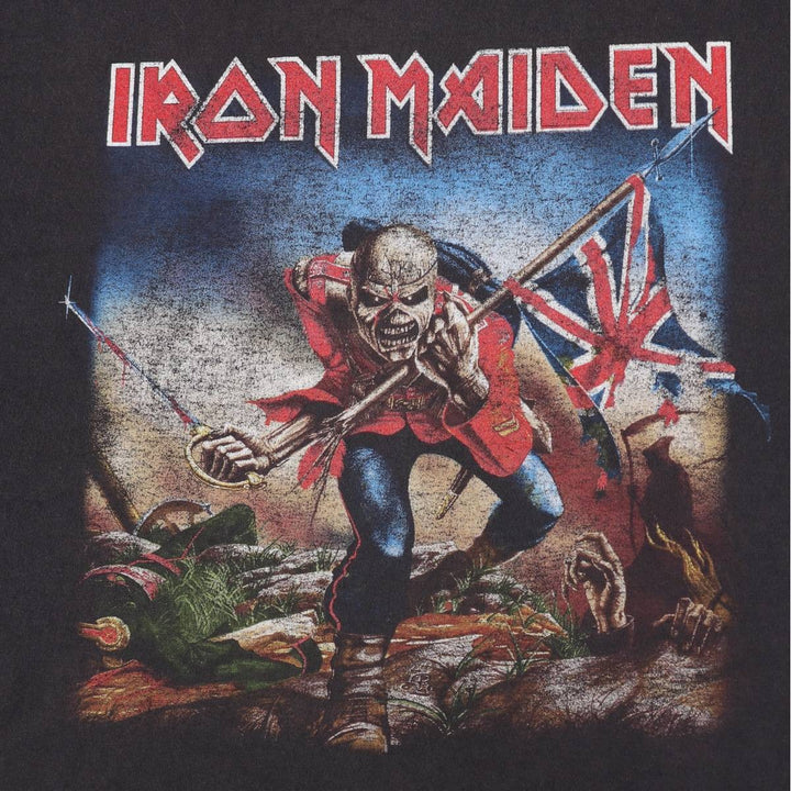 2000'S Fruit of the Loom/Iron Maiden band t-shirt, men's size XL equivalent. cotton black type Vintage Second Hand