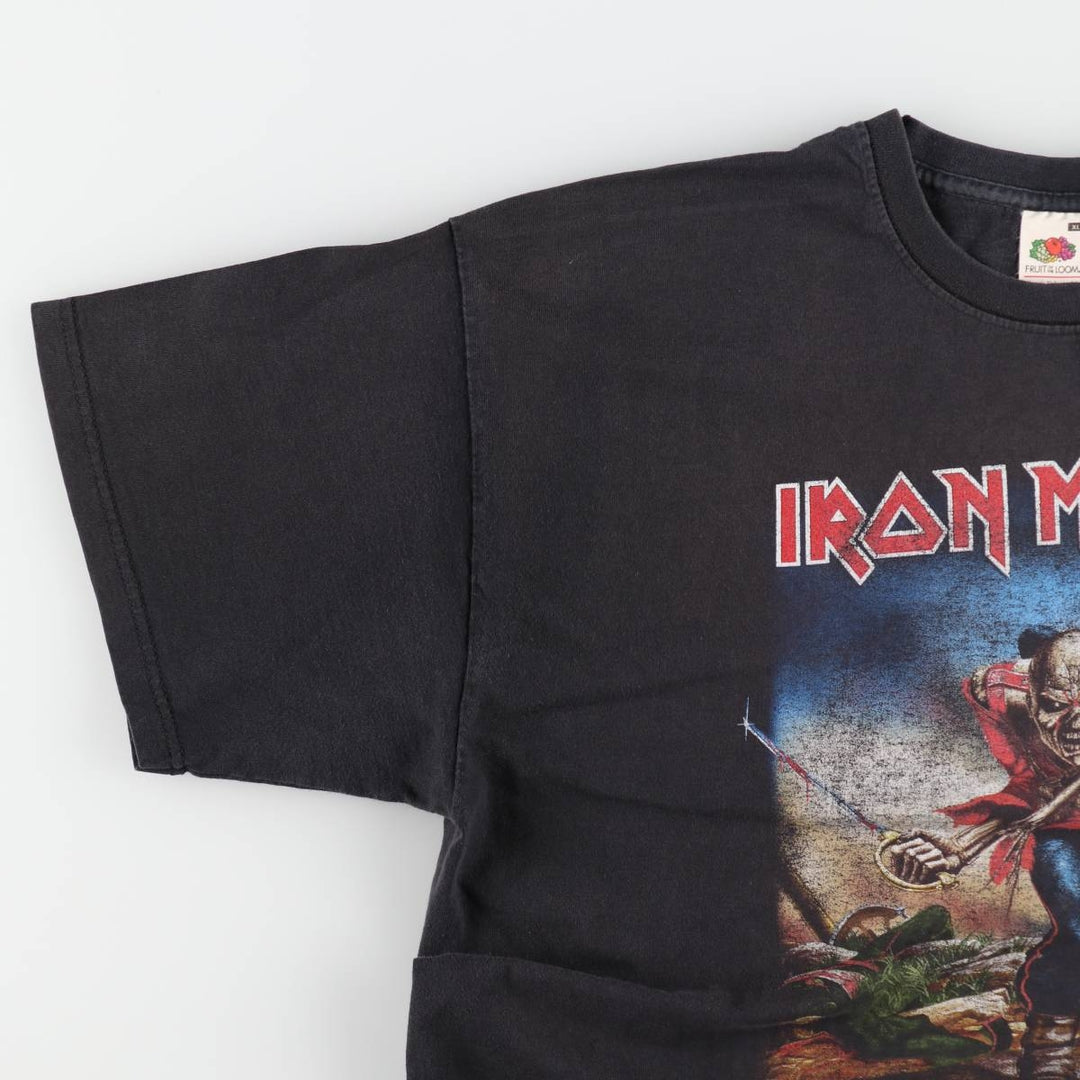 2000'S Fruit of the Loom/Iron Maiden band t-shirt, men's size XL equivalent. cotton black type Vintage Second Hand