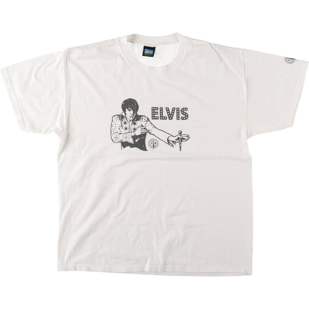 Paul Frank Elvis Presley Band T-shirt (Men's size L) cotton white type Vintage Second Hand