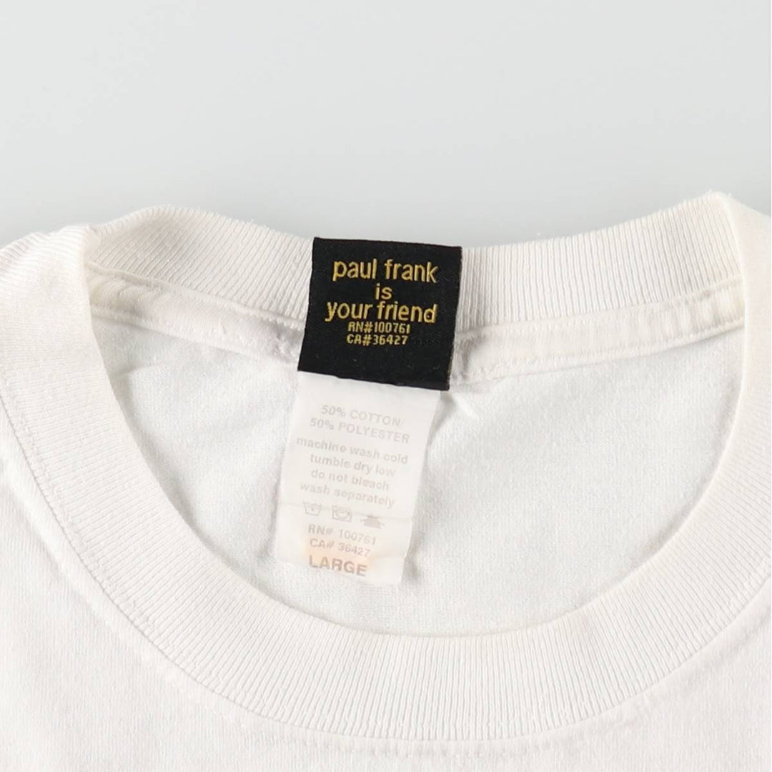 Paul Frank Elvis Presley Band T-shirt (Men's size L) cotton white type Vintage Second Hand