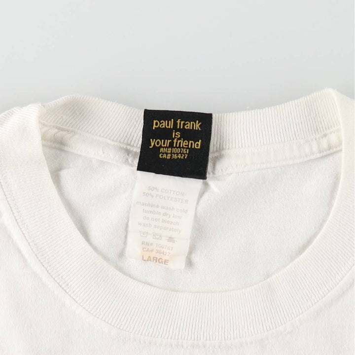 Paul Frank Elvis Presley Band T-shirt (Men's size L) cotton white type Vintage Second Hand