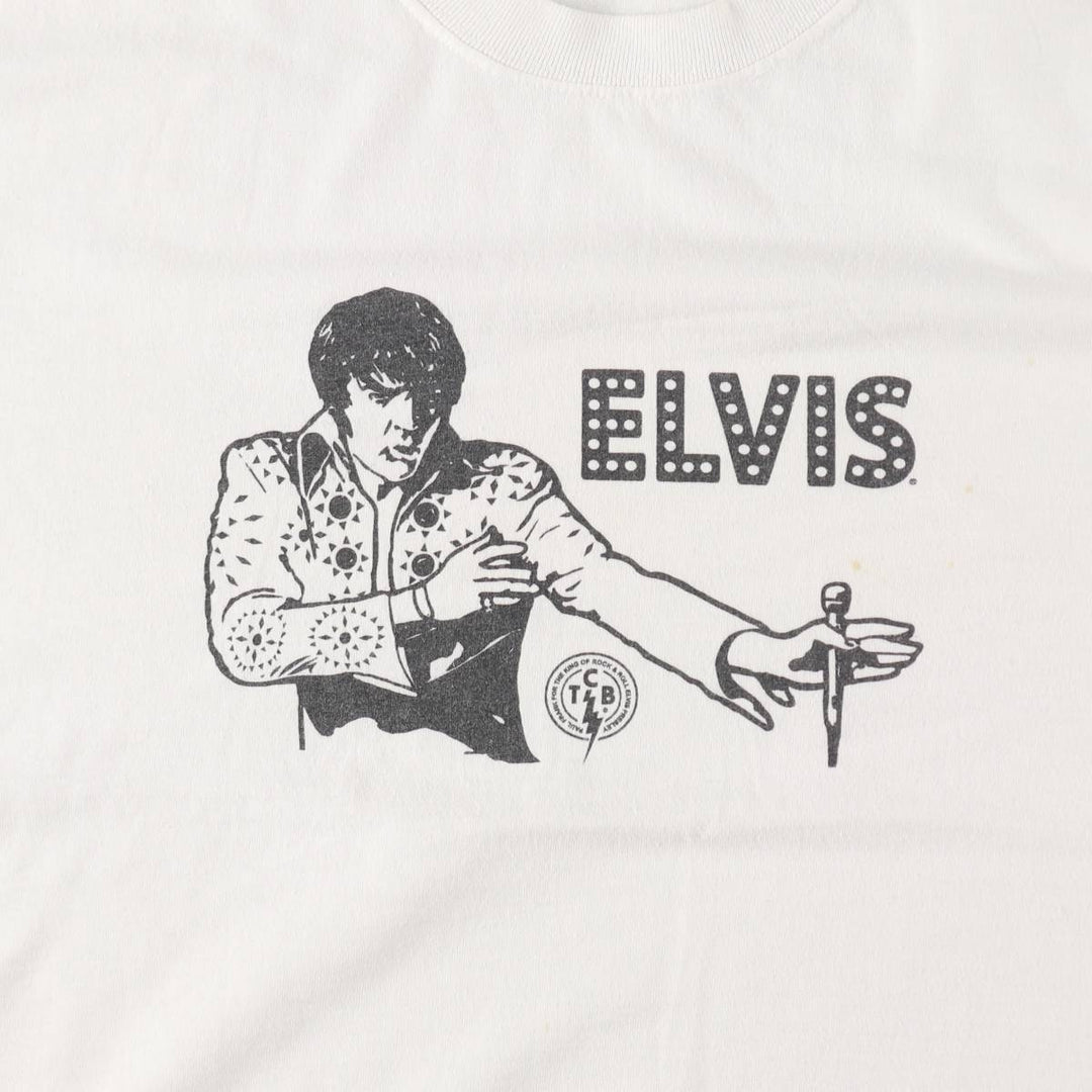 Paul Frank Elvis Presley Band T-shirt (Men's size L) cotton white type Vintage Second Hand
