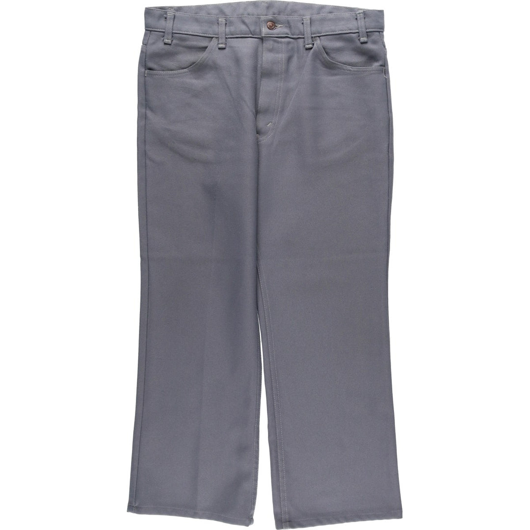 1990'S Levi's STA-PREST 10517-6154 Flare Pants, Made in USA, Men's W35 (approx.), Vintage polyester gray type Vintage Second Hand