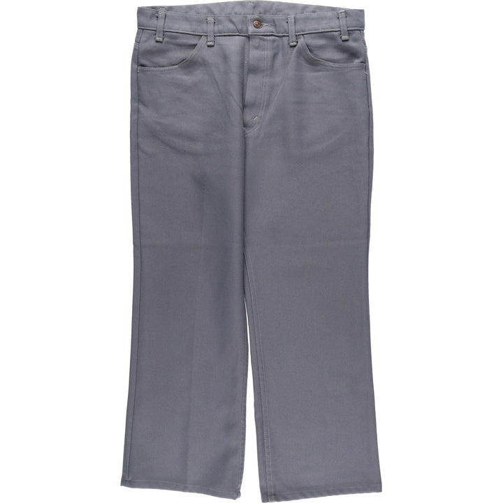 1990'S Levi's STA-PREST 10517-6154 Flare Pants, Made in USA, Men's W35 (approx.), Vintage polyester gray type Vintage Second Hand