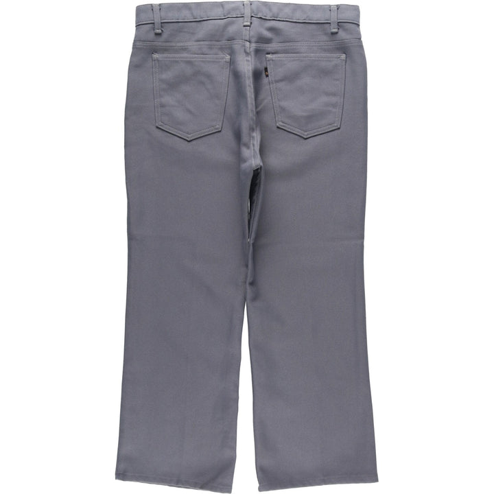 1990'S Levi's STA-PREST 10517-6154 Flare Pants, Made in USA, Men's W35 (approx.), Vintage polyester gray type Vintage Second Hand