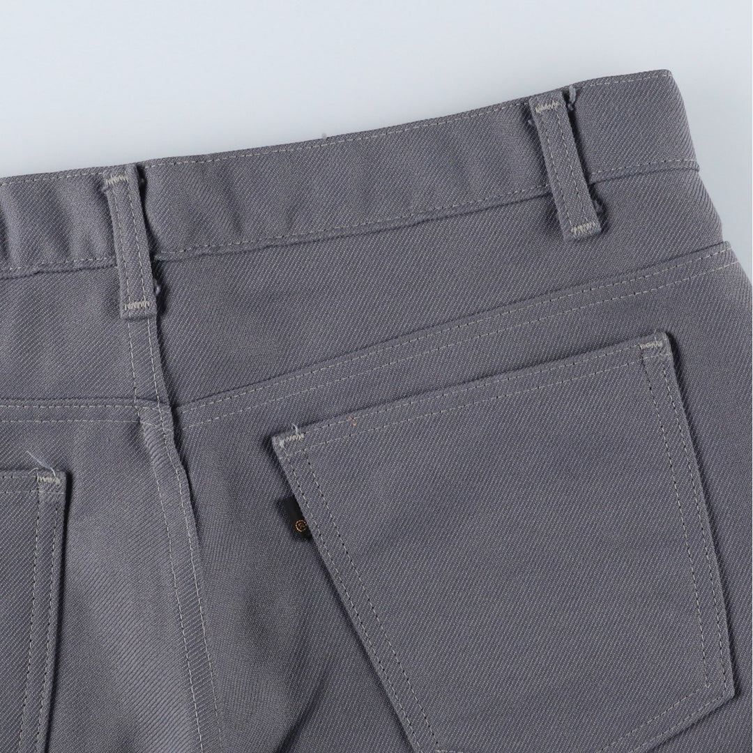 1990'S Levi's STA-PREST 10517-6154 Flare Pants, Made in USA, Men's W35 (approx.), Vintage polyester gray type Vintage Second Hand