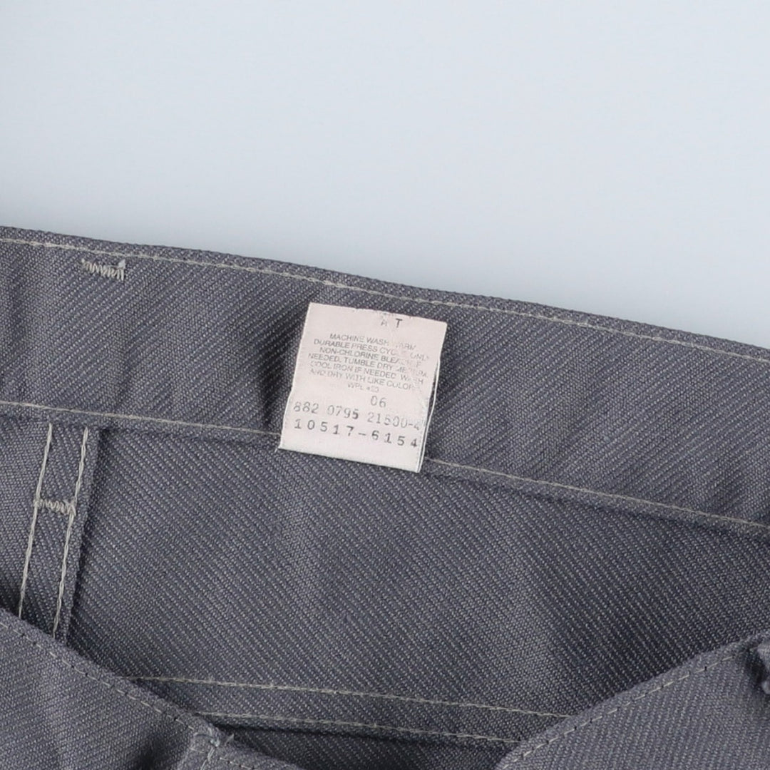 1990'S Levi's STA-PREST 10517-6154 Flare Pants, Made in USA, Men's W35 (approx.), Vintage polyester gray type Vintage Second Hand