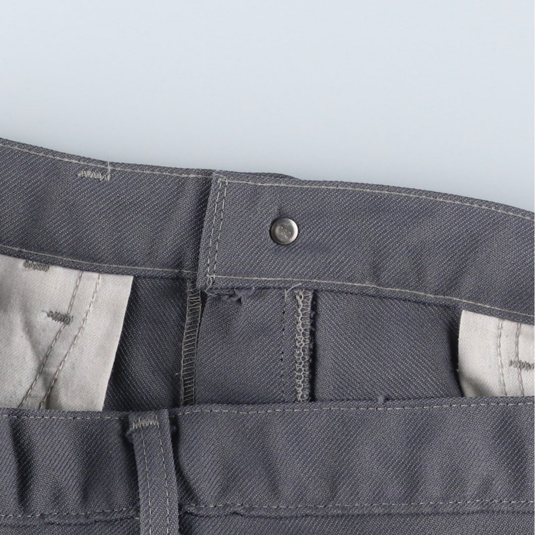 1990'S Levi's STA-PREST 10517-6154 Flare Pants, Made in USA, Men's W35 (approx.), Vintage polyester gray type Vintage Second Hand