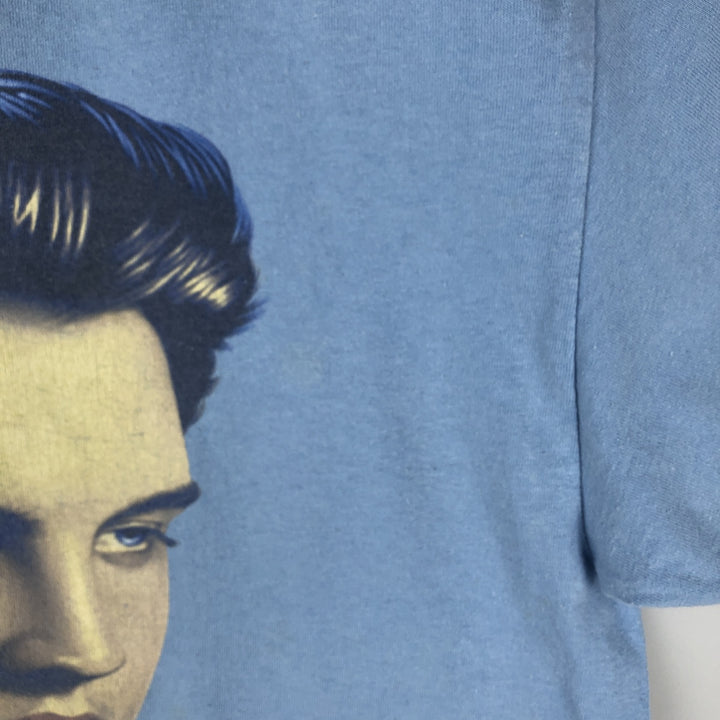 DELTA Elvis Presley Band T-shirt, Men's Size L (approx.) cotton Blue type light blue Vintage Second Hand