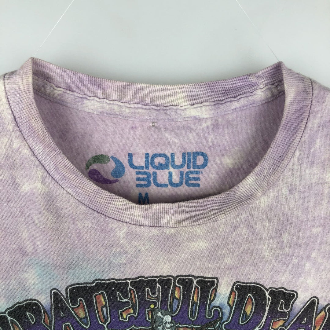 Liquid Blue Grateful Dead Tie-Dye Pattern Band T-Shirt (Men's Size M) cotton purple type Vintage Second Hand