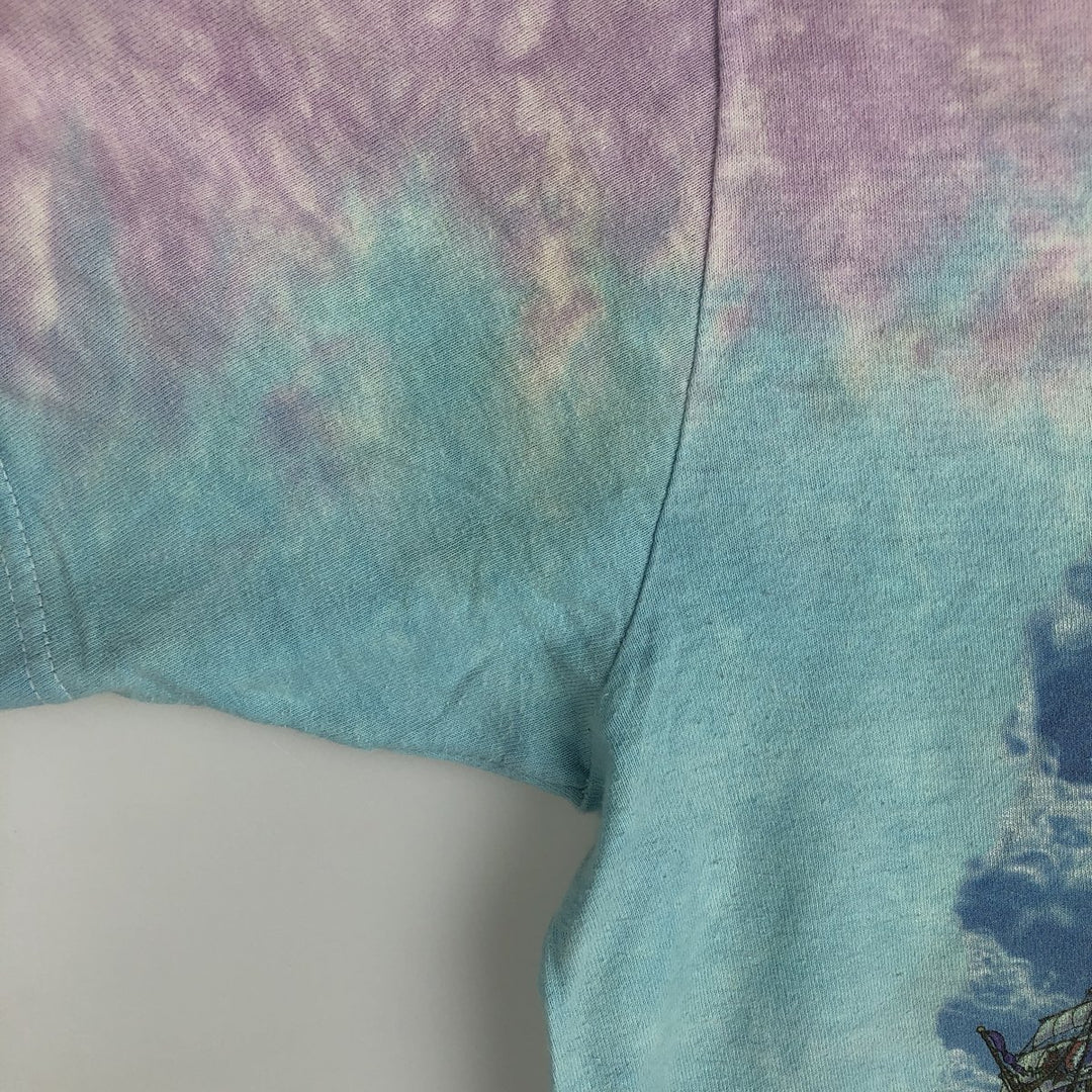 Liquid Blue Grateful Dead Tie-Dye Pattern Band T-Shirt (Men's Size M) cotton purple type Vintage Second Hand