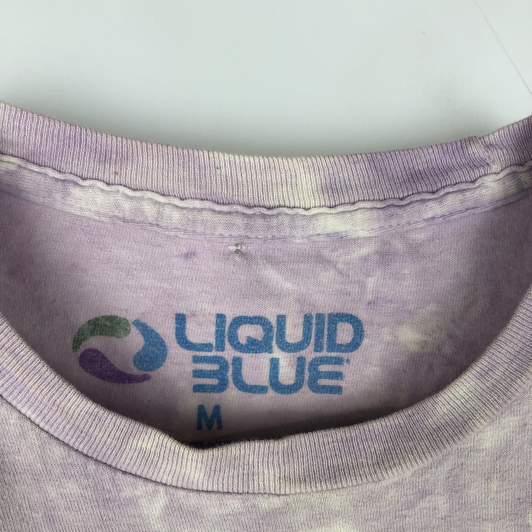 Liquid Blue Grateful Dead Tie-Dye Pattern Band T-Shirt (Men's Size M) cotton purple type Vintage Second Hand