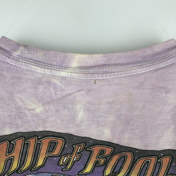 Liquid Blue Grateful Dead Tie-Dye Pattern Band T-Shirt (Men's Size M) cotton purple type Vintage Second Hand