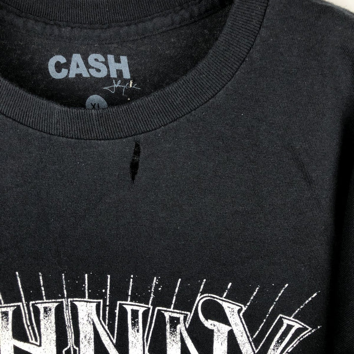 JOHNNY CASH Johnny Cash Band T-shirt Band T Men's XL size cotton black type Vintage Second Hand
