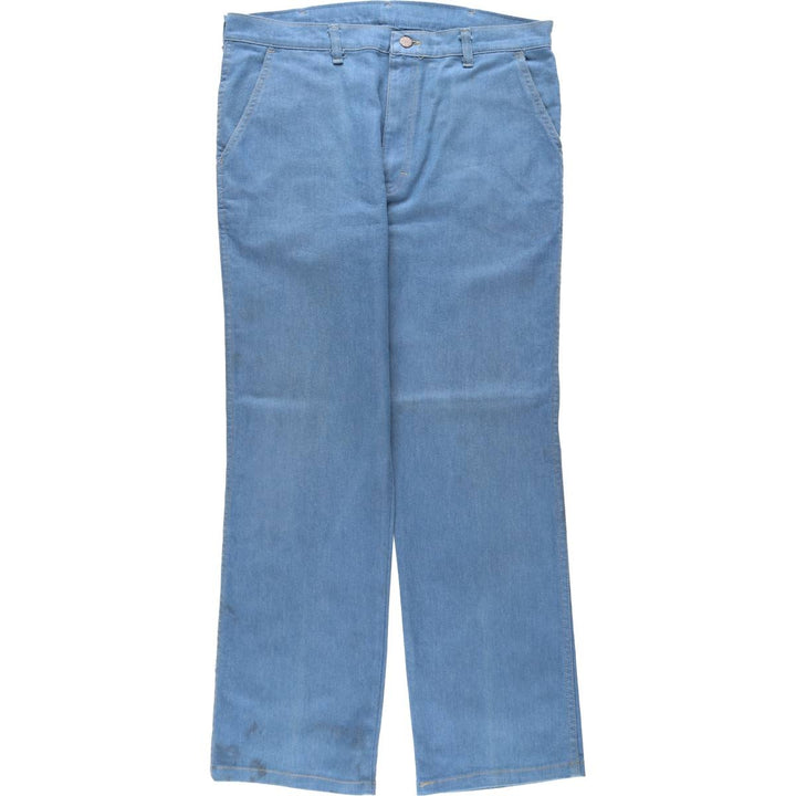 CBA Straight Denim Pants, Men's W35 (approx.), Vintage unclear blue type Vintage Second Hand
