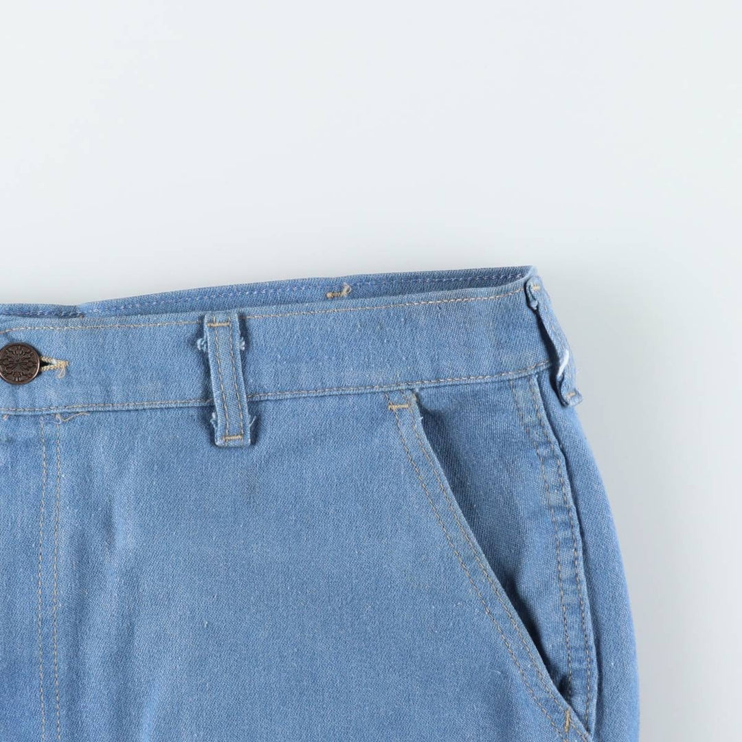 CBA Straight Denim Pants, Men's W35 (approx.), Vintage unclear blue type Vintage Second Hand
