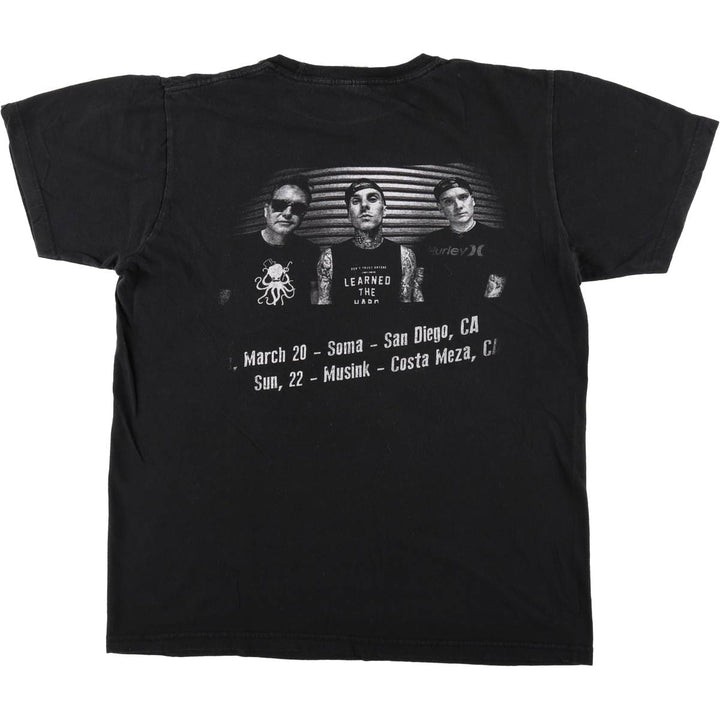 BAY J STAND BLINK-182 Mat Skiba Band T-Shirt (Men's Size L) cotton black type Vintage Second Hand